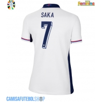 Camisa de time de futebol Inglaterra Bukayo Saka #7 Replicas 1º Equipamento Feminina Europeu 2024 Manga Curta